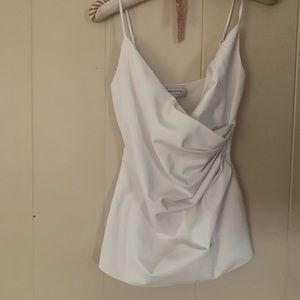 Bailey 44 faux leather tank top shirt sz xs white